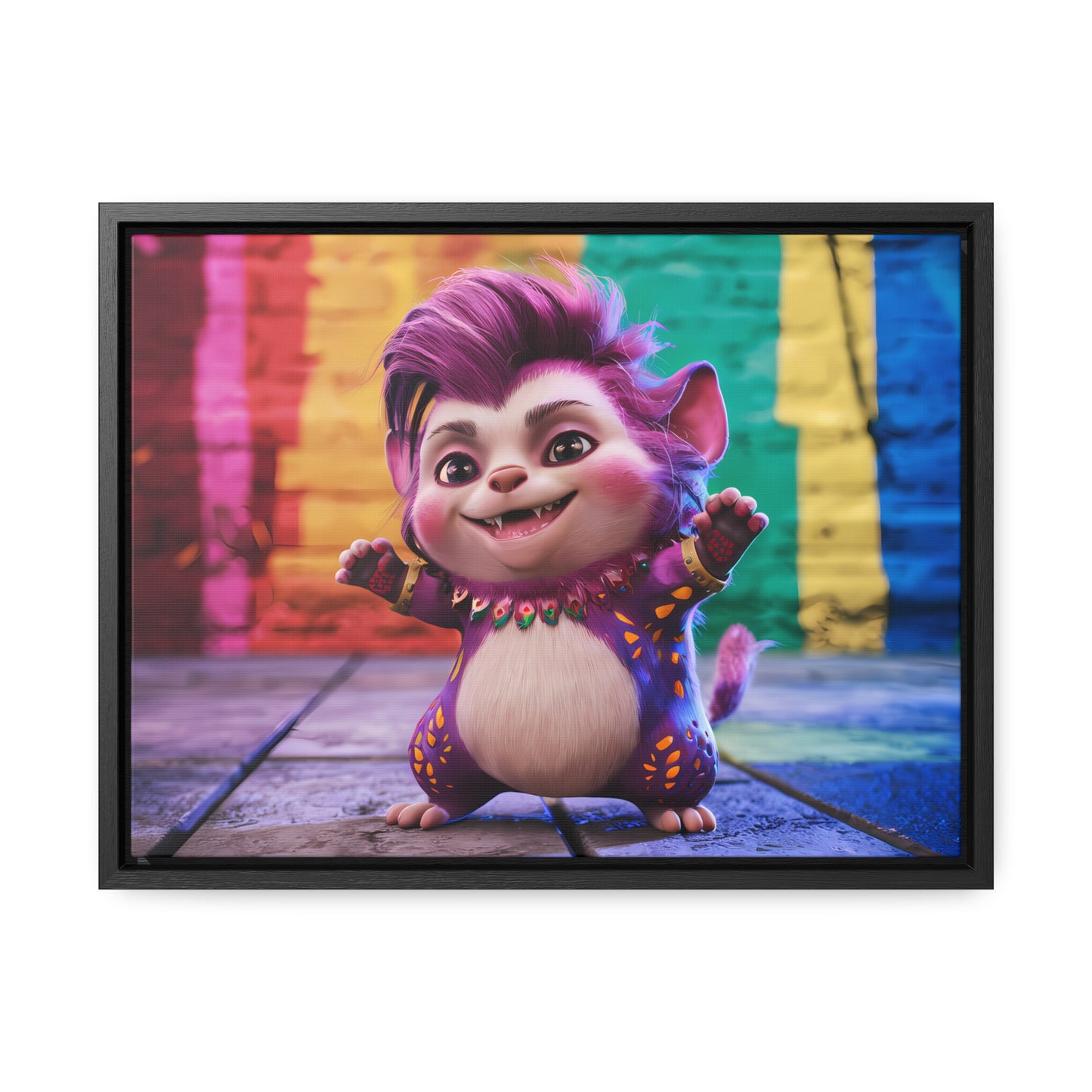 Colorful Celebration Creature - Gallery Canvas Wraps, Horizontal Frame