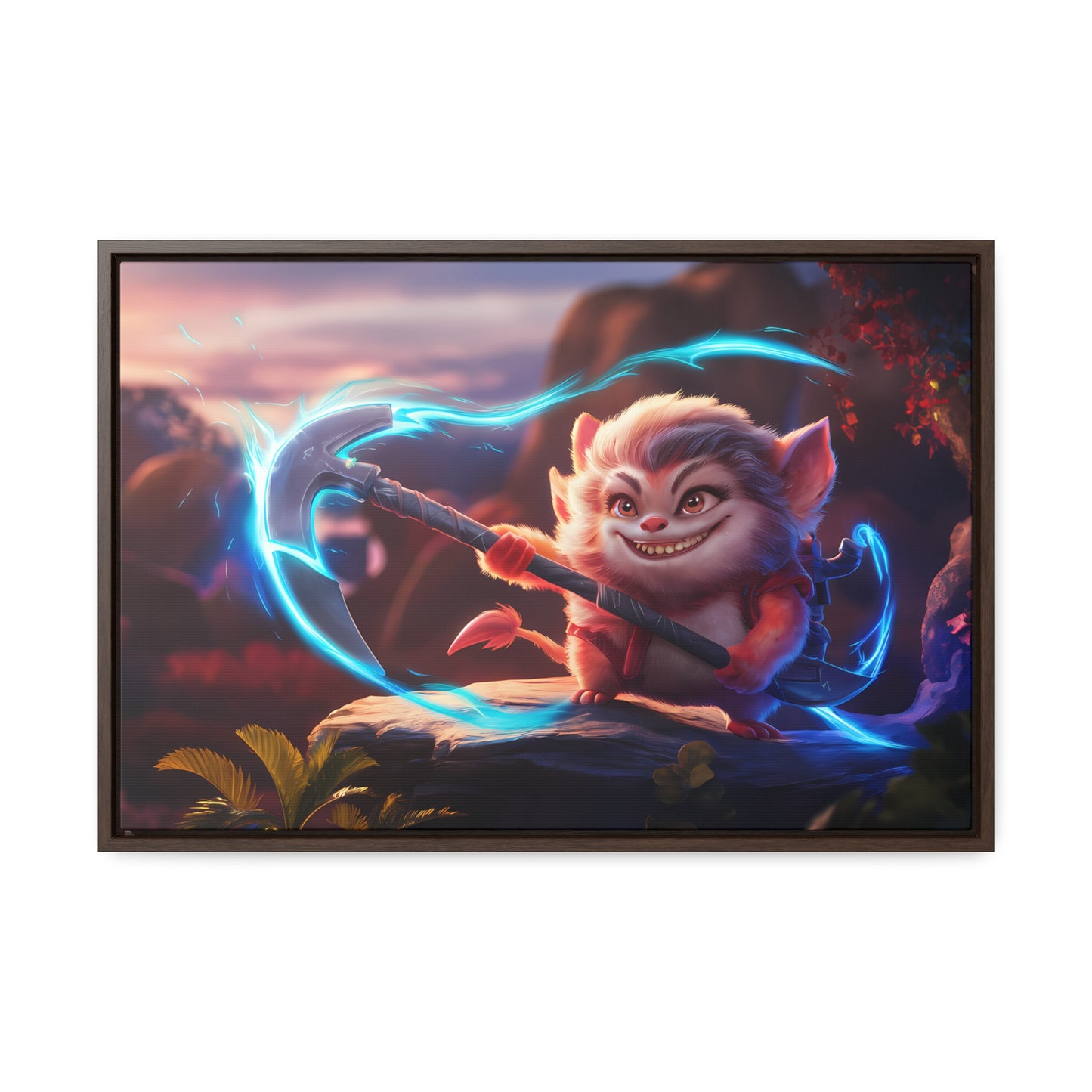 "Glowblade Guardian" - Gallery Canvas Wraps, Horizontal Frame
