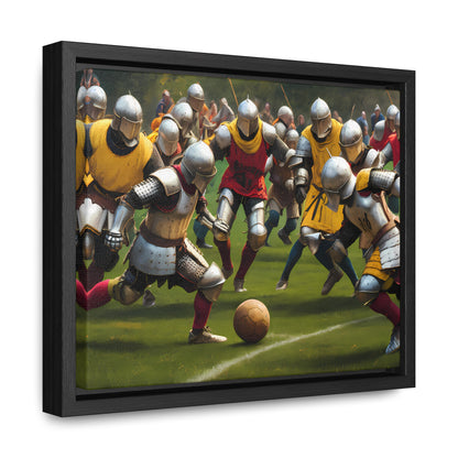 Medieval Football Battle - Gallery Canvas Wraps, Horizontal Frame