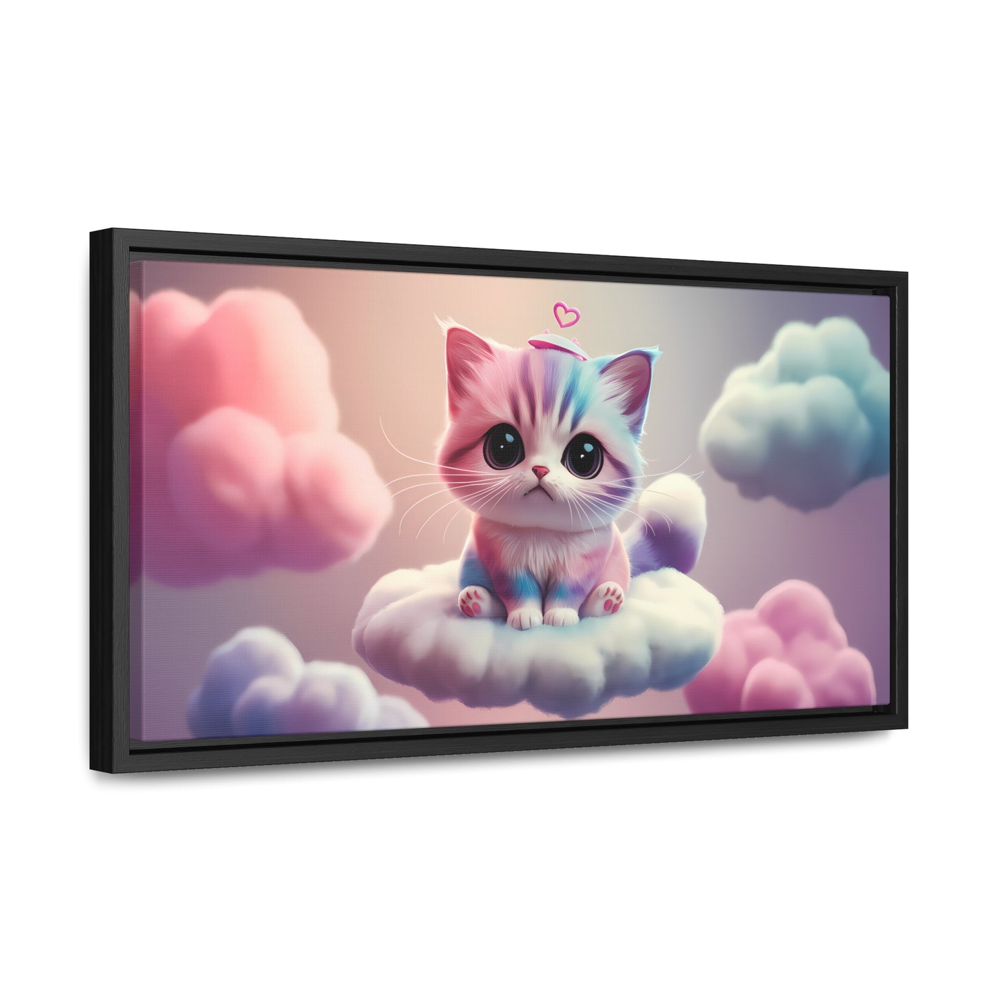 Heavenly Kitten Dreams - Gallery Canvas Wraps, Horizontal Frame