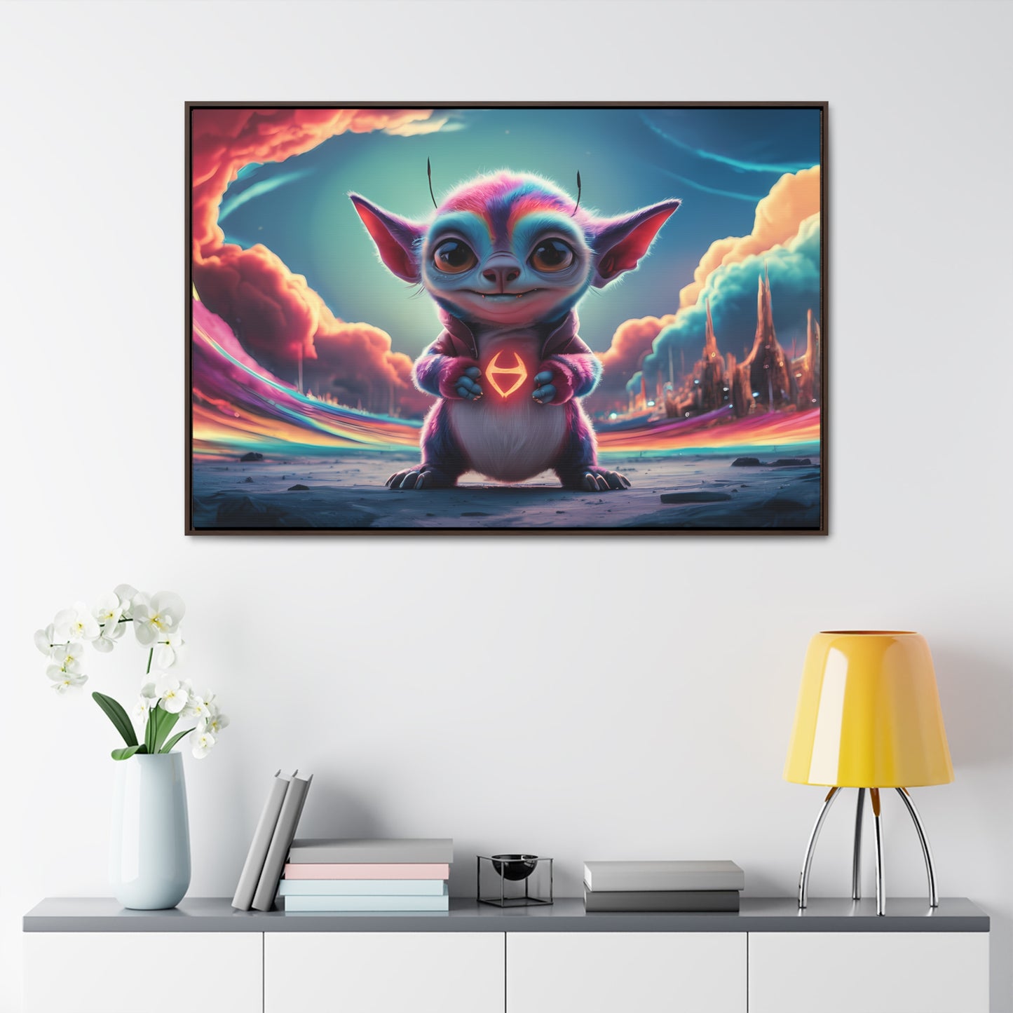 Guardian of the Cosmic Heart - Gallery Canvas Wraps, Horizontal Frame