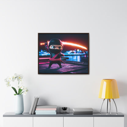 Neon Ninja Showdown - Gallery Canvas Wraps, Horizontal Frame