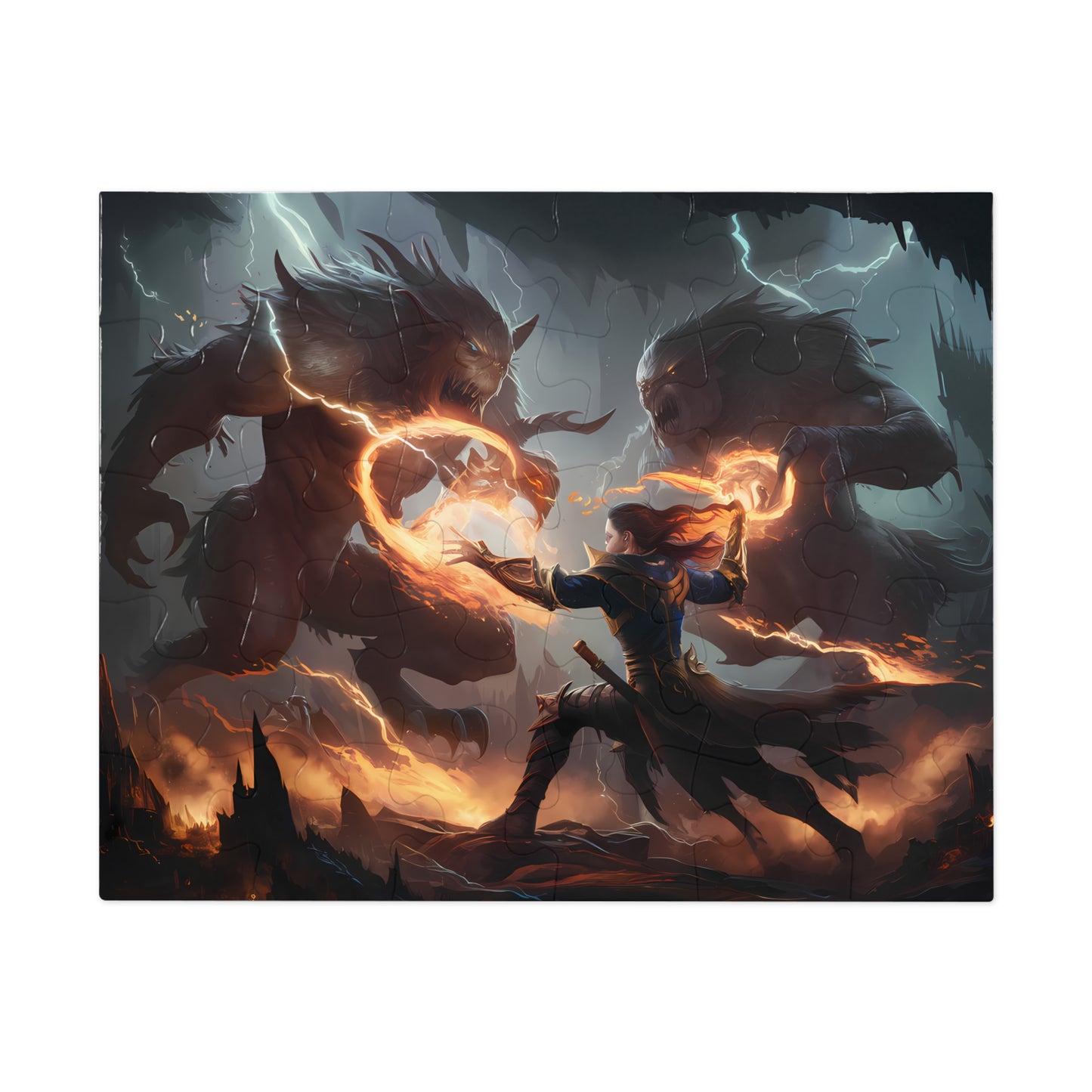 Battle of the Infernal Beasts - Jigsaw Puzzle (30, 110, 252, 500,1000-Piece)