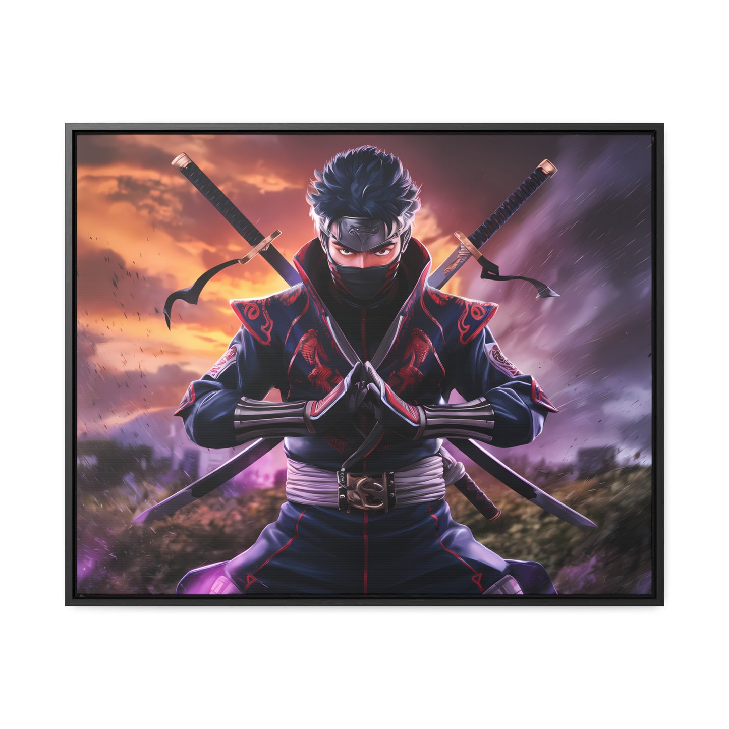 Shadow of the Crimson Ninja - Gallery Canvas Wraps, Horizontal Frame