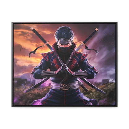 Shadow of the Crimson Ninja - Gallery Canvas Wraps, Horizontal Frame