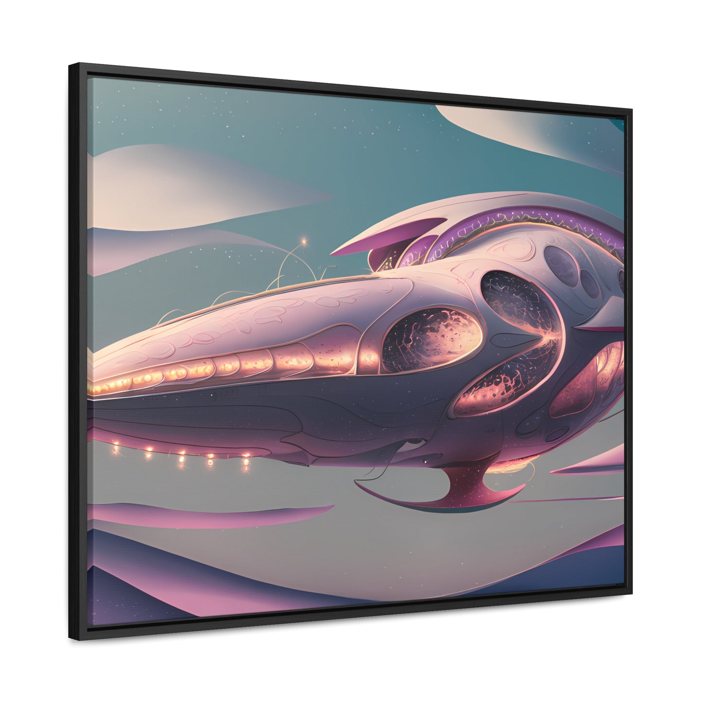 Voyage of the Celestial Whale - Gallery Canvas Wraps, Horizontal Frame