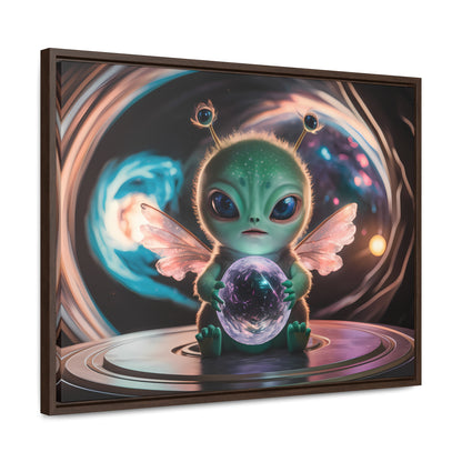 Guardian of the Cosmic Crystal - Gallery Canvas Wraps, Horizontal Frame