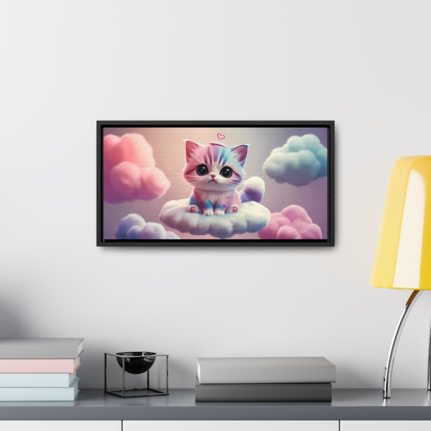 Heavenly Kitten Dreams - Gallery Canvas Wraps, Horizontal Frame