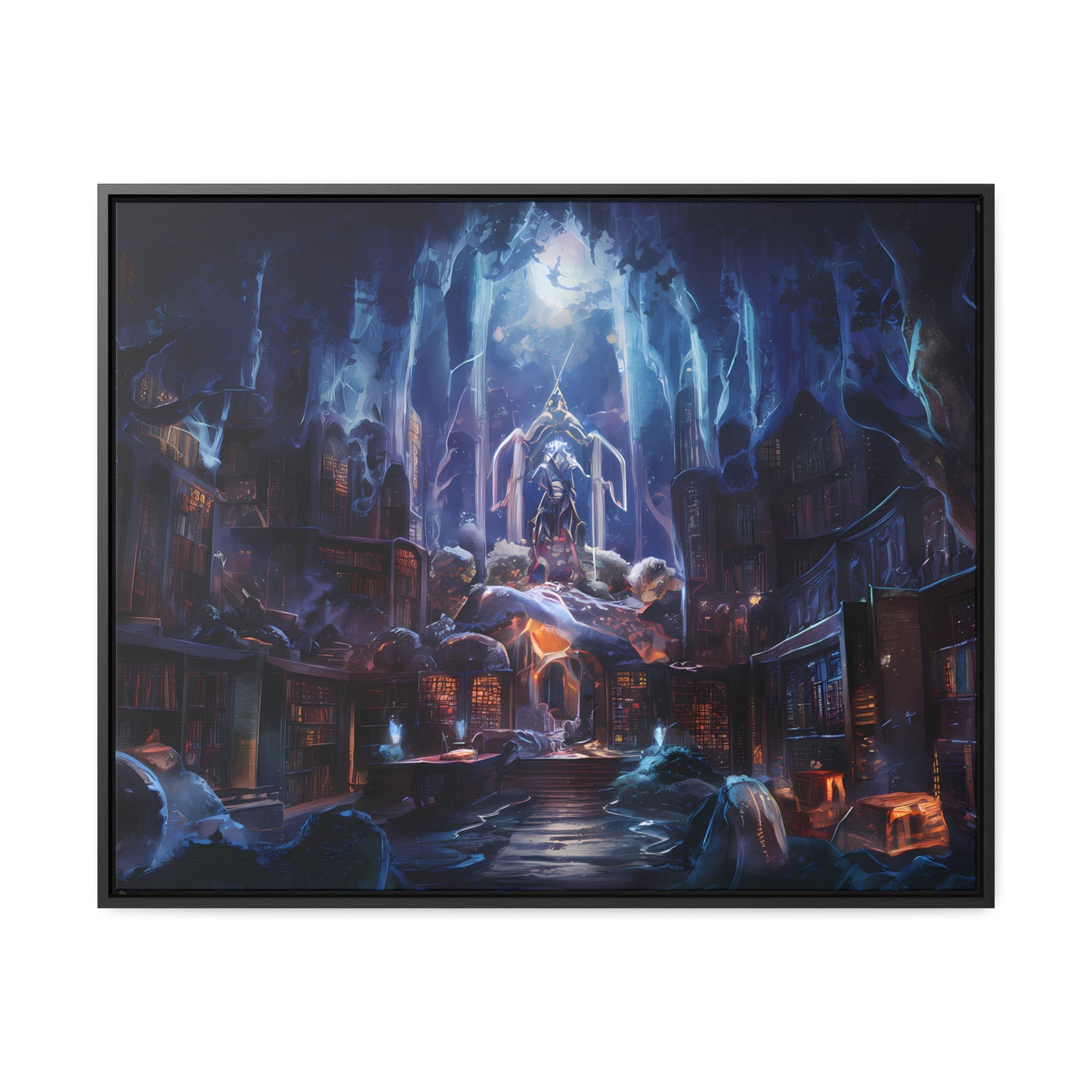 Sanctuary of the Forgotten Tomes - Gallery Canvas Wraps, Horizontal Frame