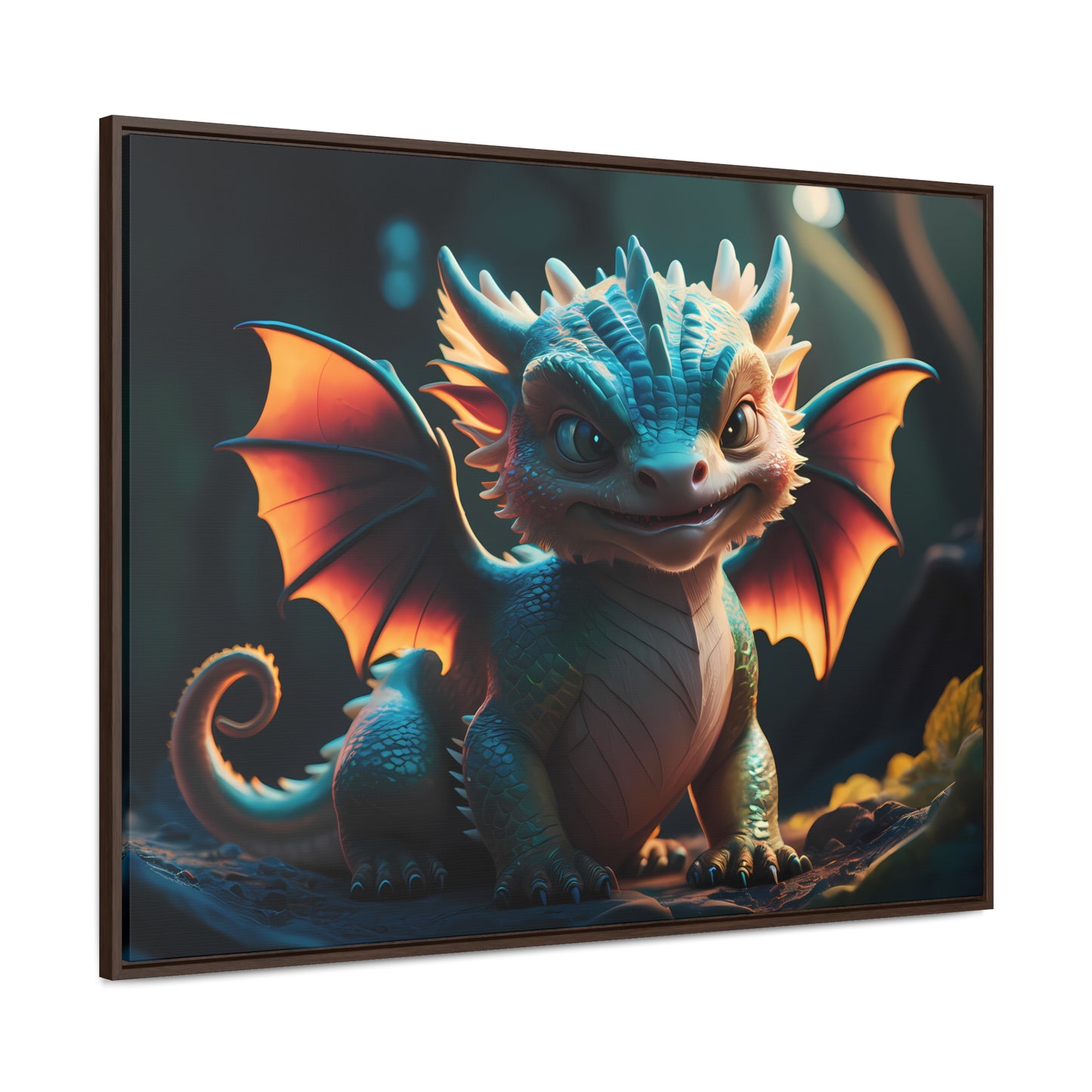 "Forest Guardian Hatchling" - Gallery Canvas Wraps, Horizontal Frame