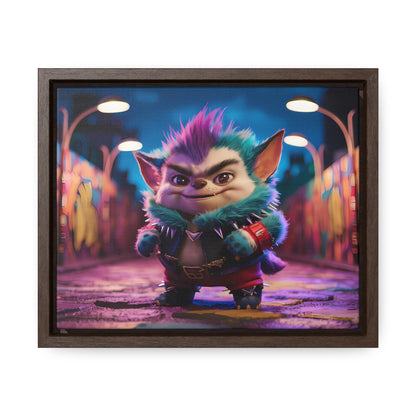 Rebel Furry in the Neon Alley - Gallery Canvas Wraps, Horizontal Frame