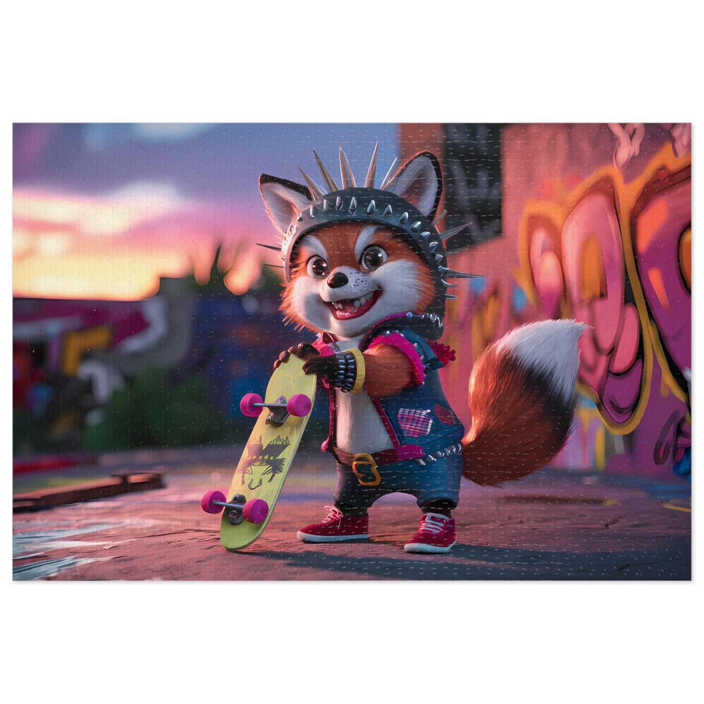 Punk Panda Skater - Jigsaw Puzzle (30, 110, 252, 500,1000-Piece)
