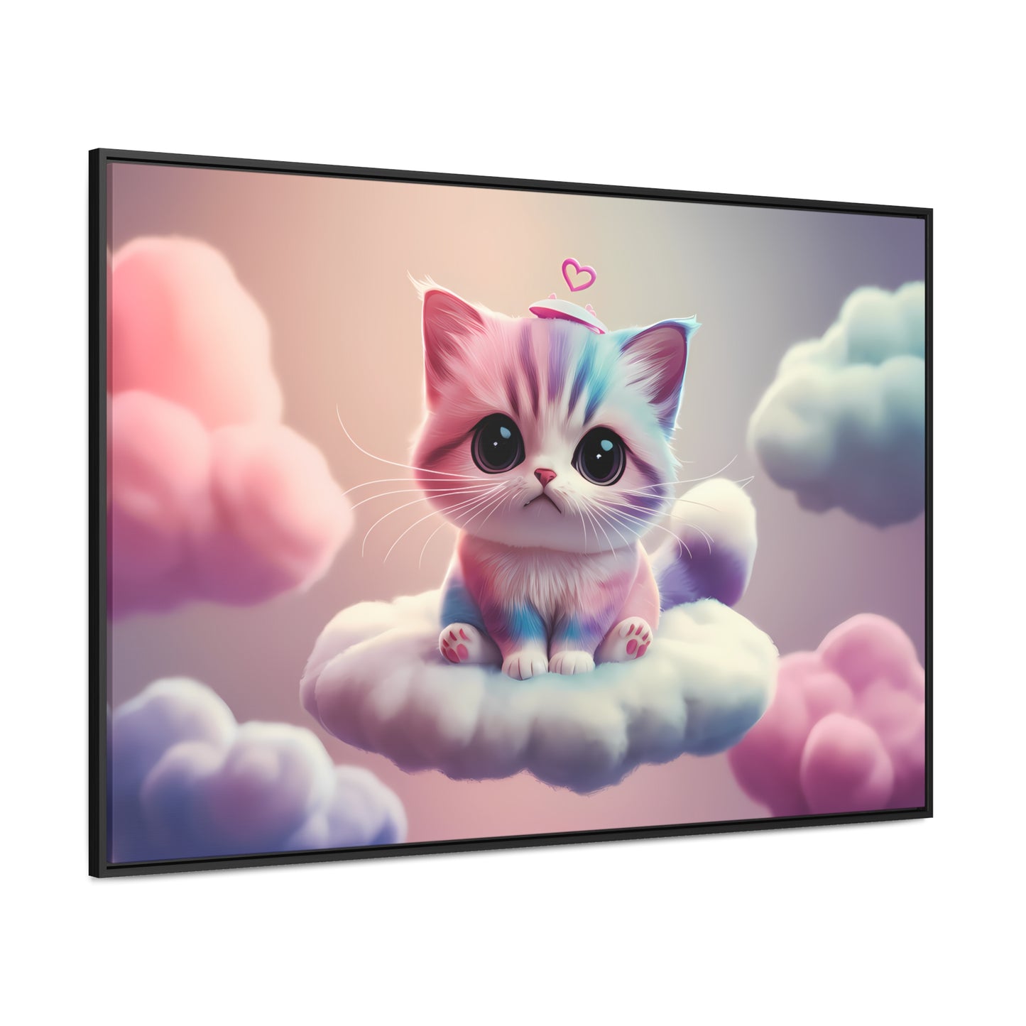 Heavenly Kitten Dreams - Gallery Canvas Wraps, Horizontal Frame