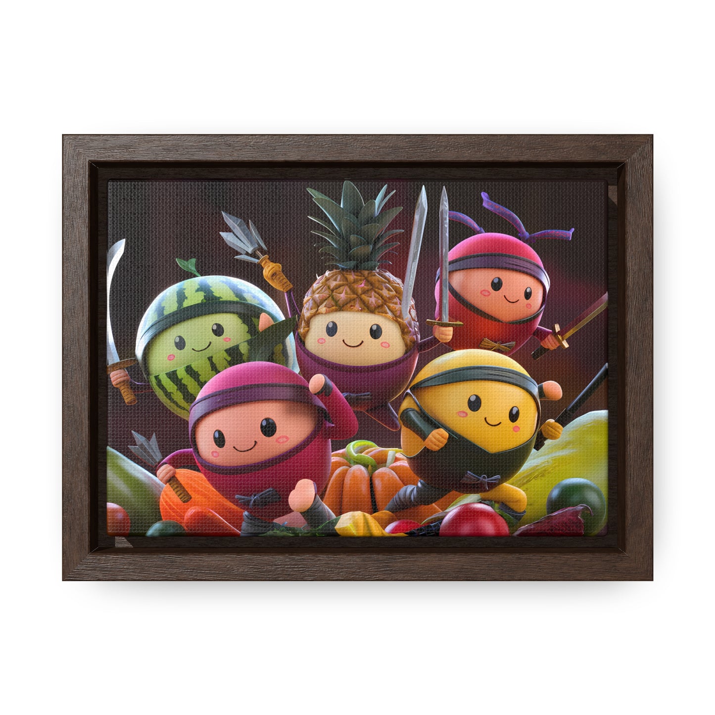 Fruit Ninja Warriors - Gallery Canvas Wraps, Horizontal Frame