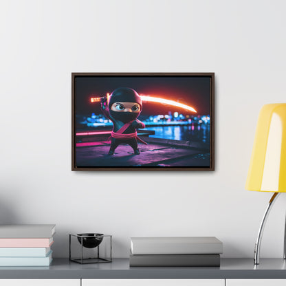 Neon Ninja Showdown - Gallery Canvas Wraps, Horizontal Frame
