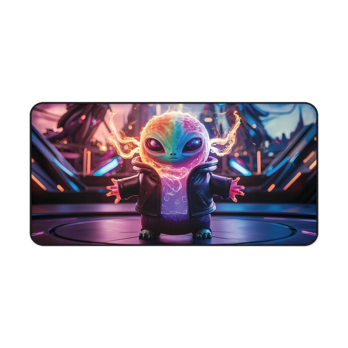 Cute glowing energy Alien - Desk Mat