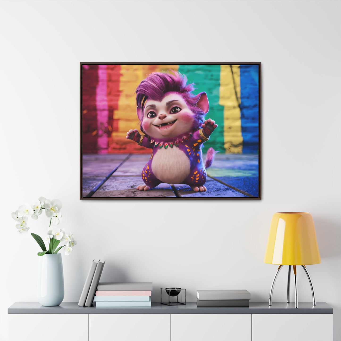 Colorful Celebration Creature - Gallery Canvas Wraps, Horizontal Frame