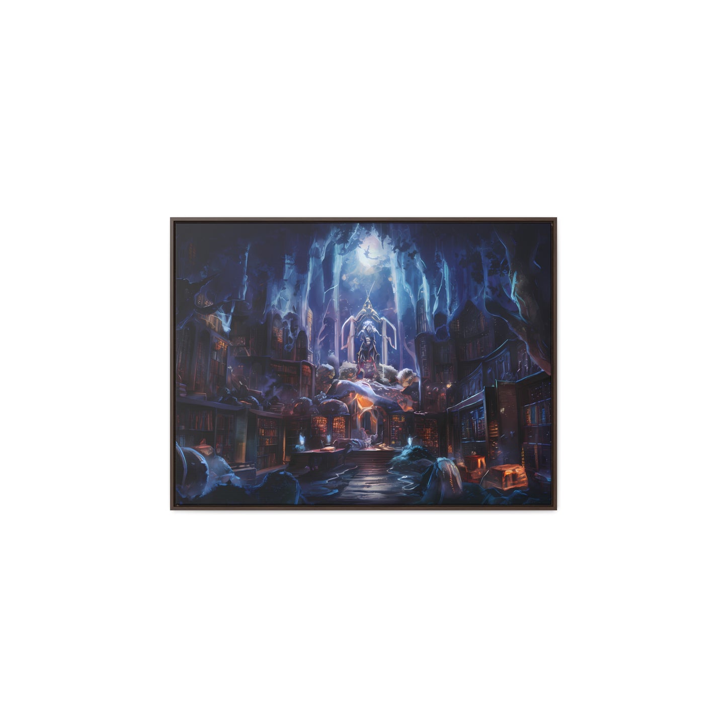 Sanctuary of the Forgotten Tomes - Gallery Canvas Wraps, Horizontal Frame