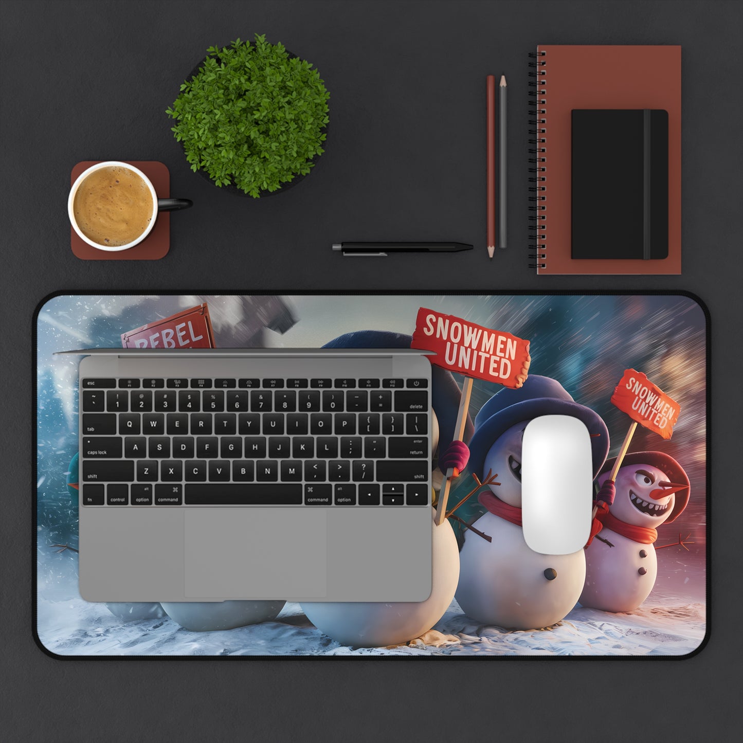 Snowman Rebellion - Desk Mat