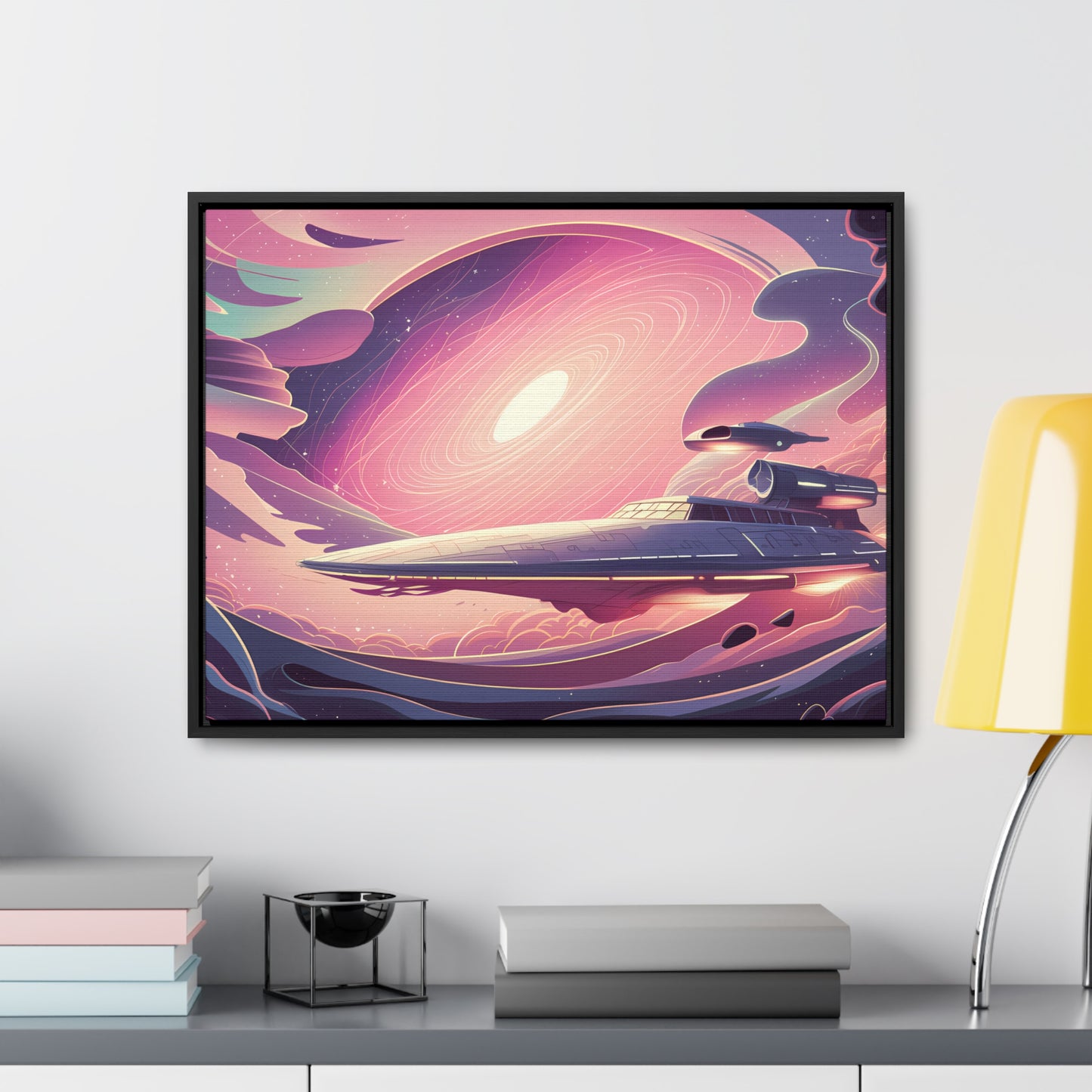 Voyage Through the Cosmic Vortex - Gallery Canvas Wraps, Horizontal Frame