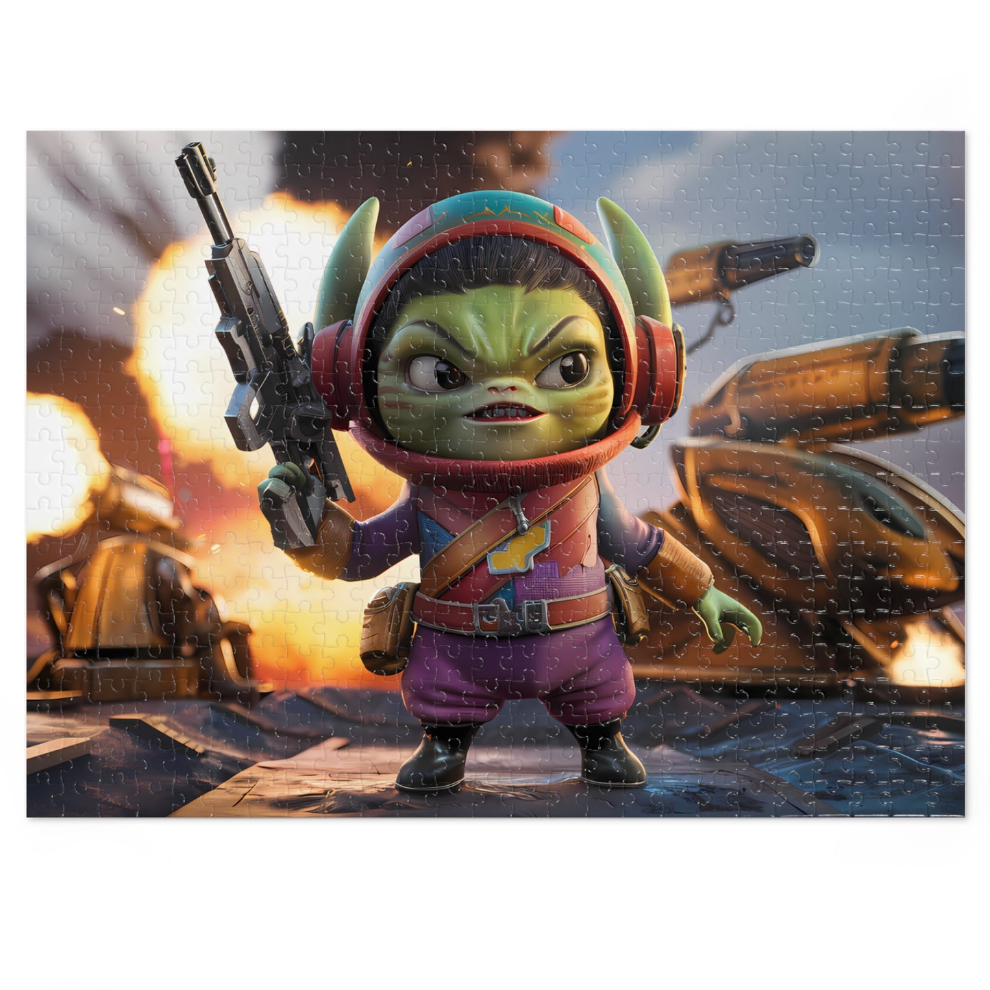 Space Commando in Action - Jigsaw Puzzle (30, 110, 252, 500,1000-Piece)