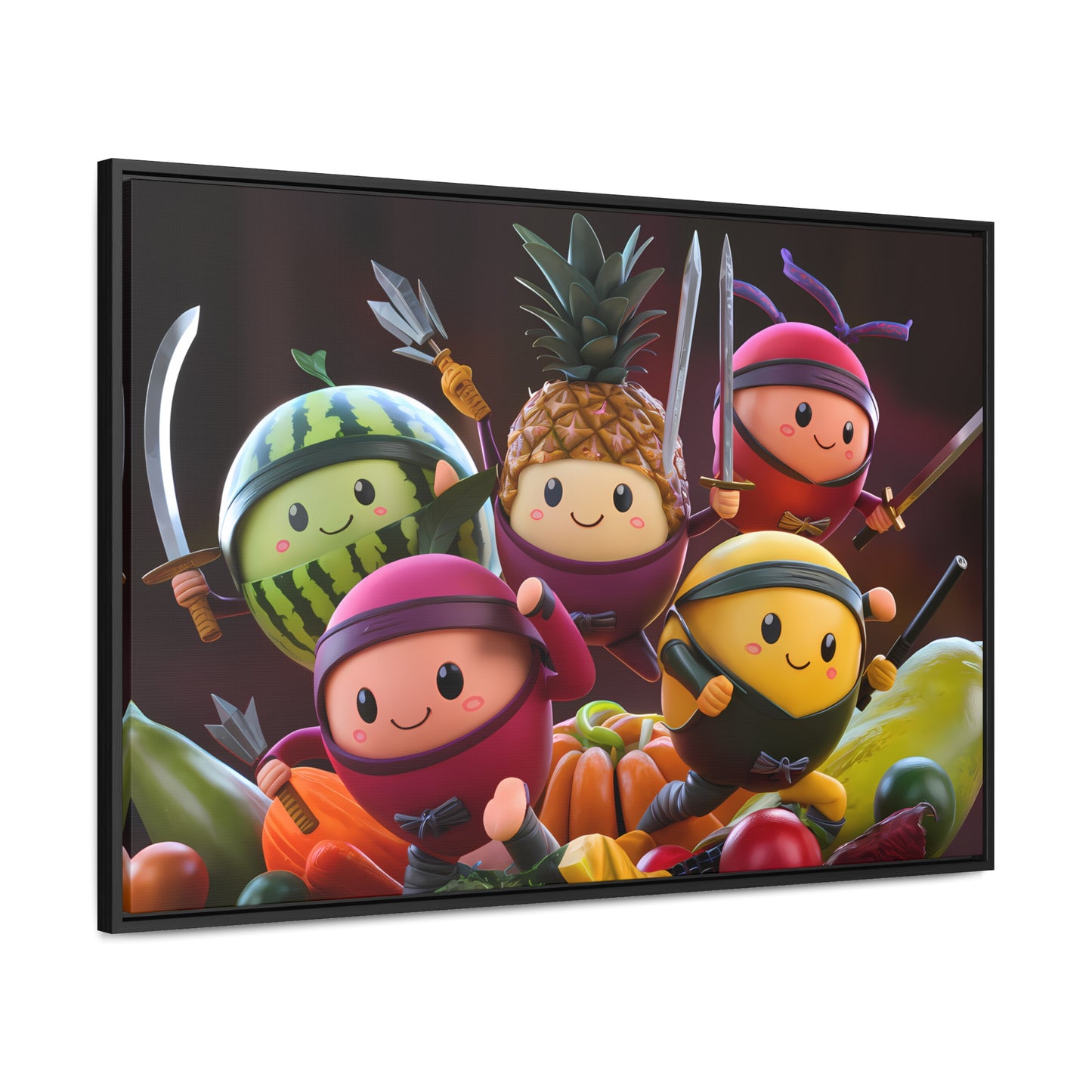 Fruit Ninja Warriors - Gallery Canvas Wraps, Horizontal Frame