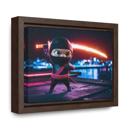 Neon Ninja Showdown - Gallery Canvas Wraps, Horizontal Frame