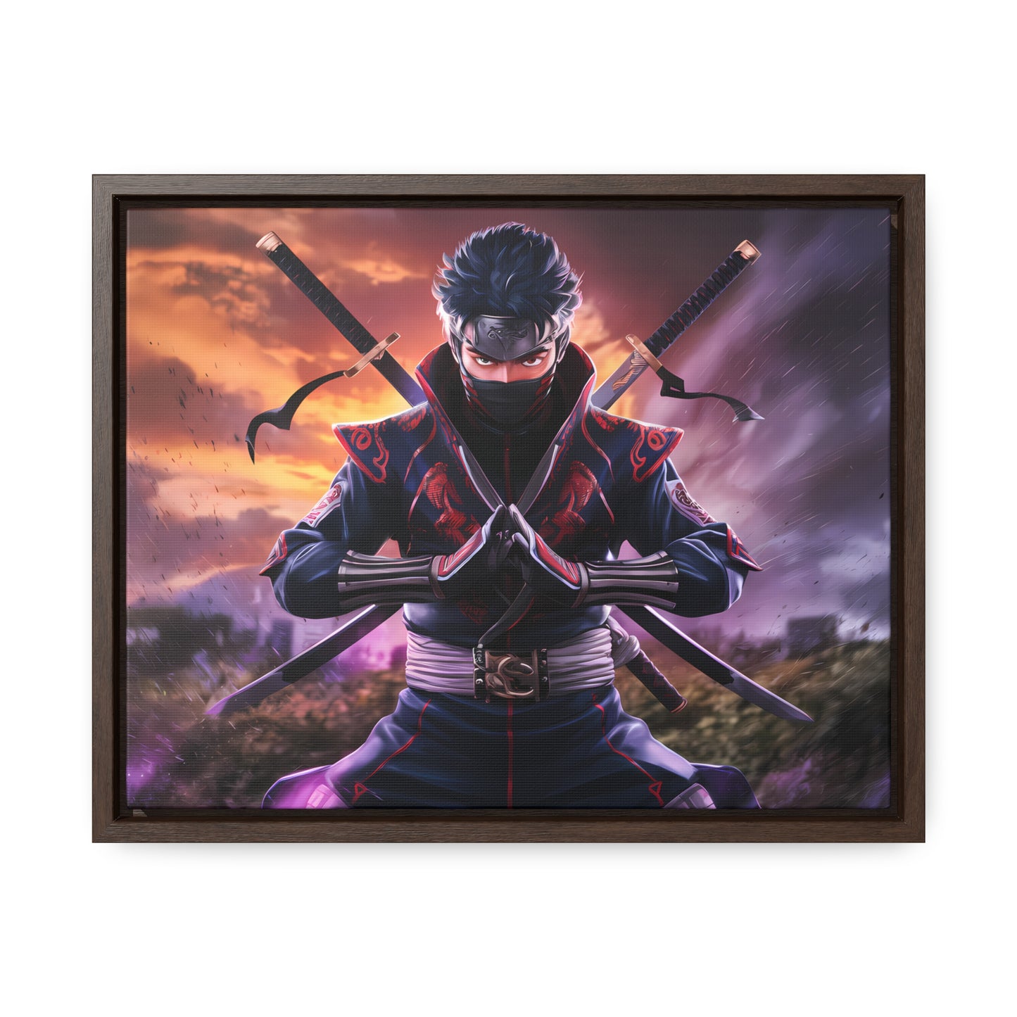 Shadow of the Crimson Ninja - Gallery Canvas Wraps, Horizontal Frame