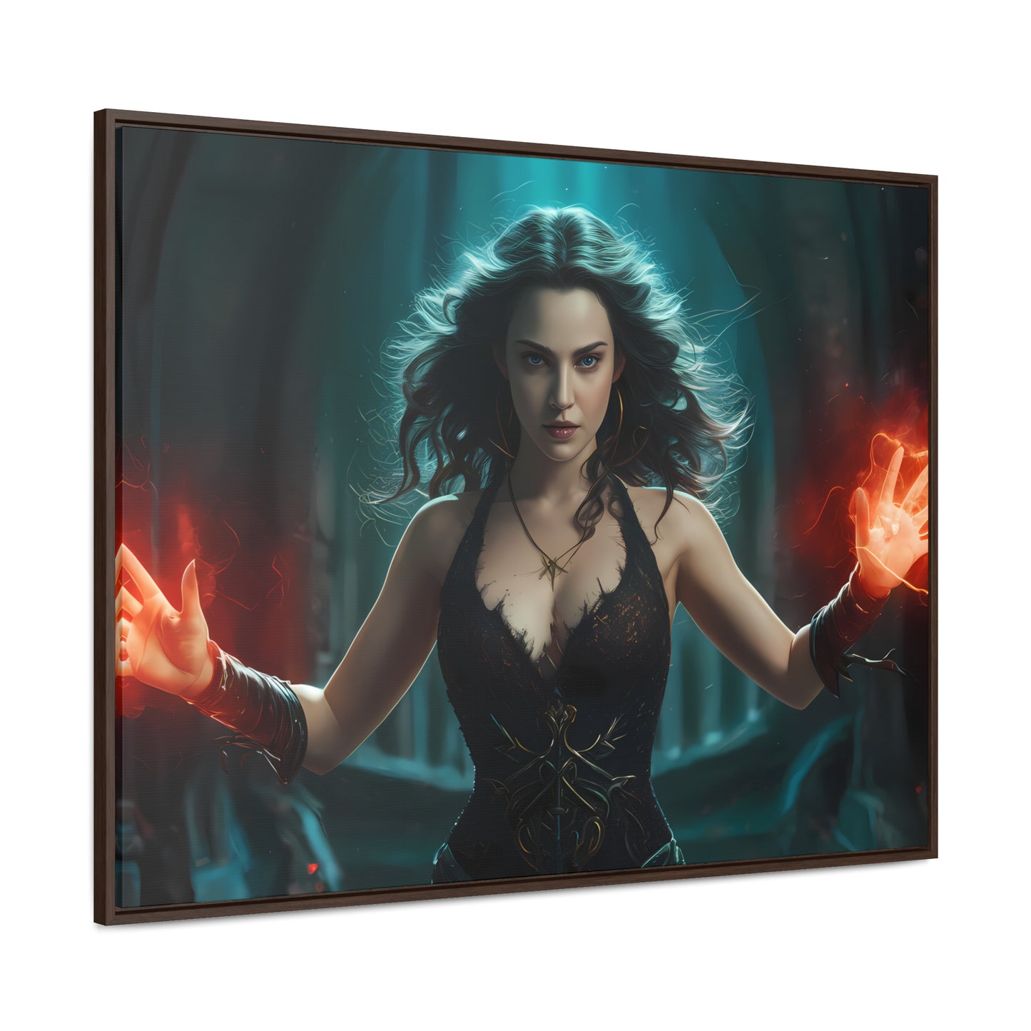 Sorceress of the Crimson Flame - Gallery Canvas Wraps, Horizontal Frame