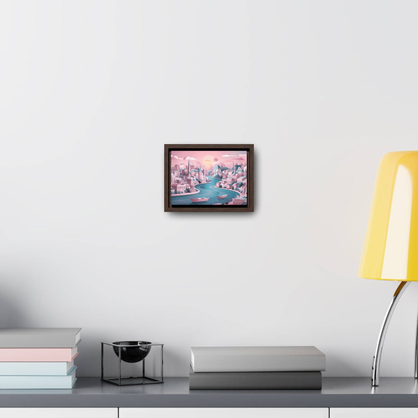 Serene City at Dawn - Gallery Canvas Wraps, Horizontal Frame