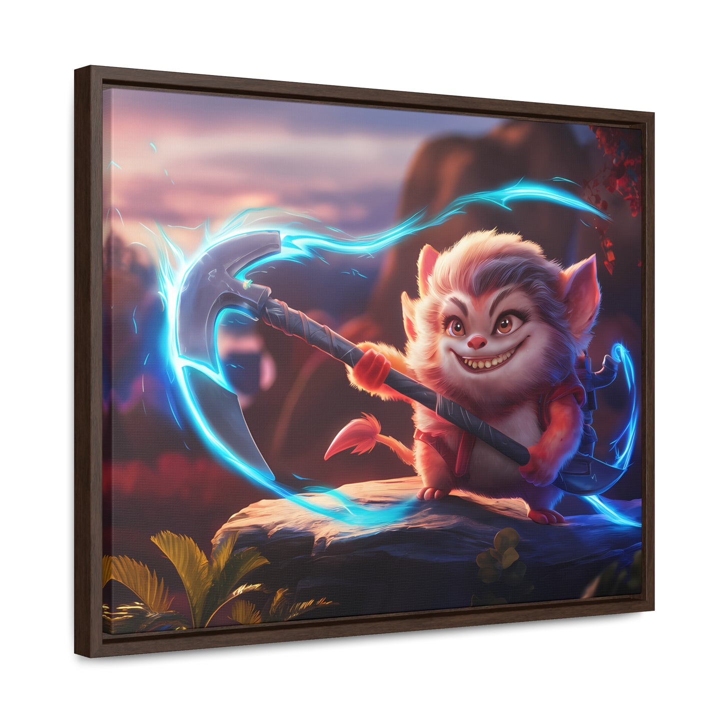 "Glowblade Guardian" - Gallery Canvas Wraps, Horizontal Frame