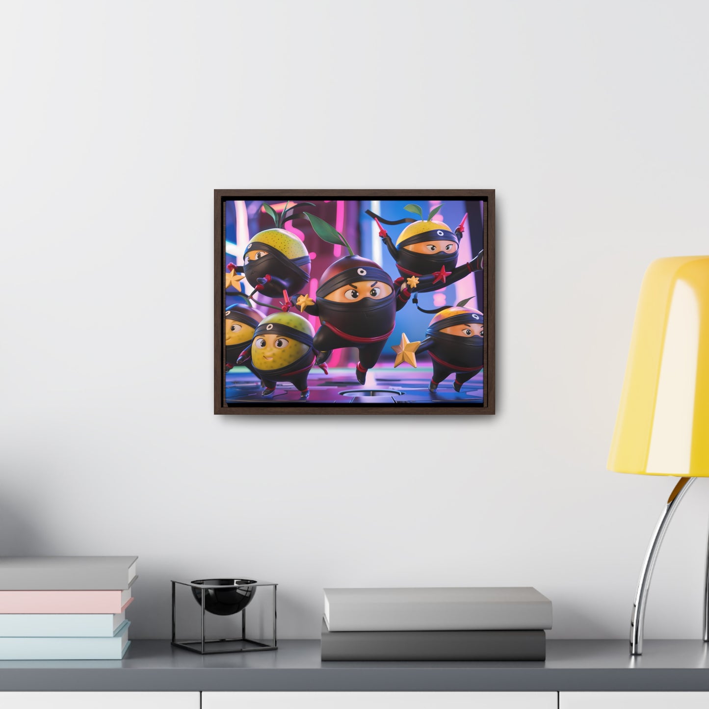 Ninja Citrus Squad: Star Power Unleashed - Gallery Canvas Wraps, Horizontal Frame