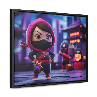 "Midnight Ninja Adventure" - Gallery Canvas Wraps, Horizontal Frame
