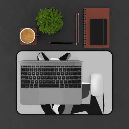 "Monochrome Kangaroo Abstract" - Desk Mat