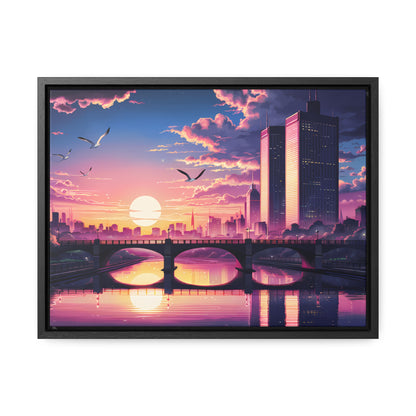 Twilight Reflections - Gallery Canvas Wraps, Horizontal Frame