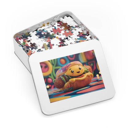 "Cheerful Hotdog Delight" - Jigsaw Puzzle (30, 110, 252, 500,1000-Piece)