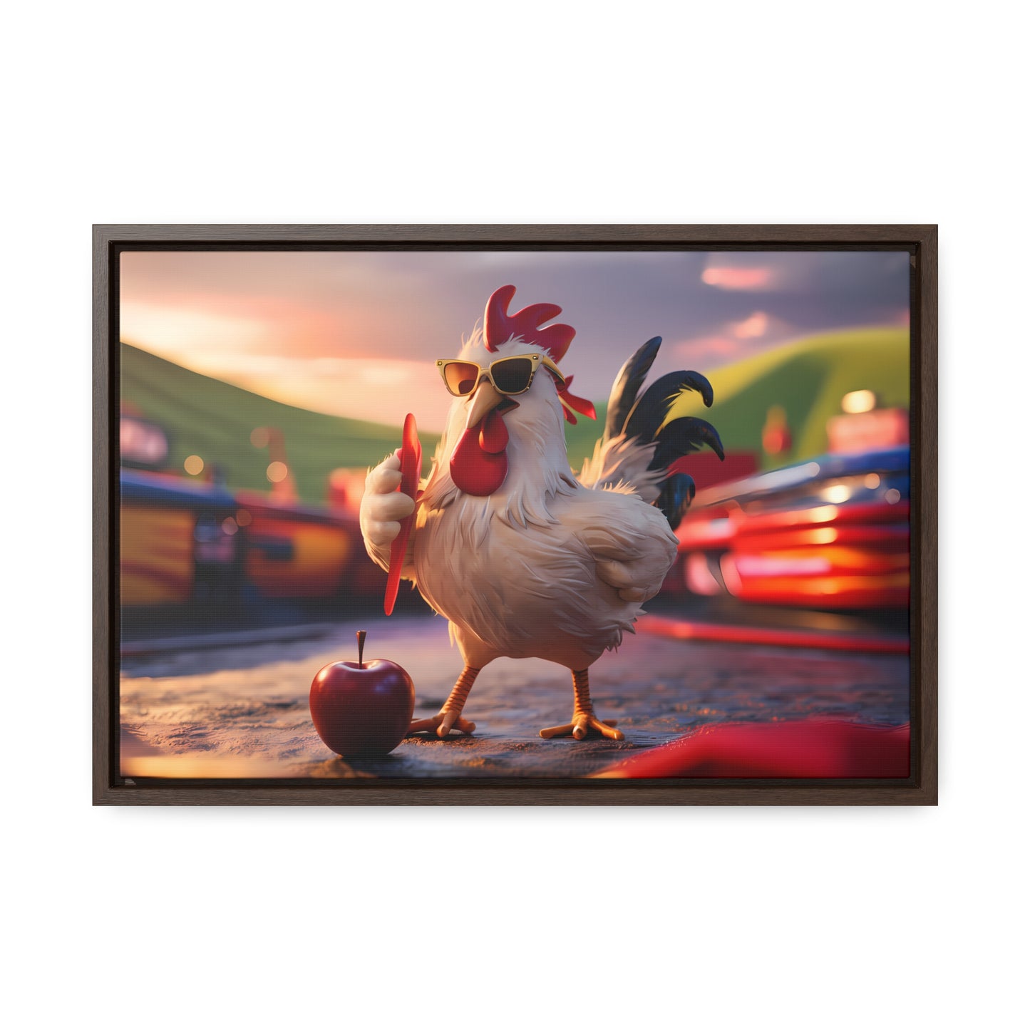 Cool Rooster at the Carnival - Gallery Canvas Wraps, Horizontal Frame