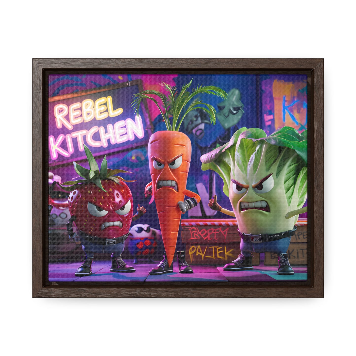 Rebel Veggie Squad - Gallery Canvas Wraps, Horizontal Frame