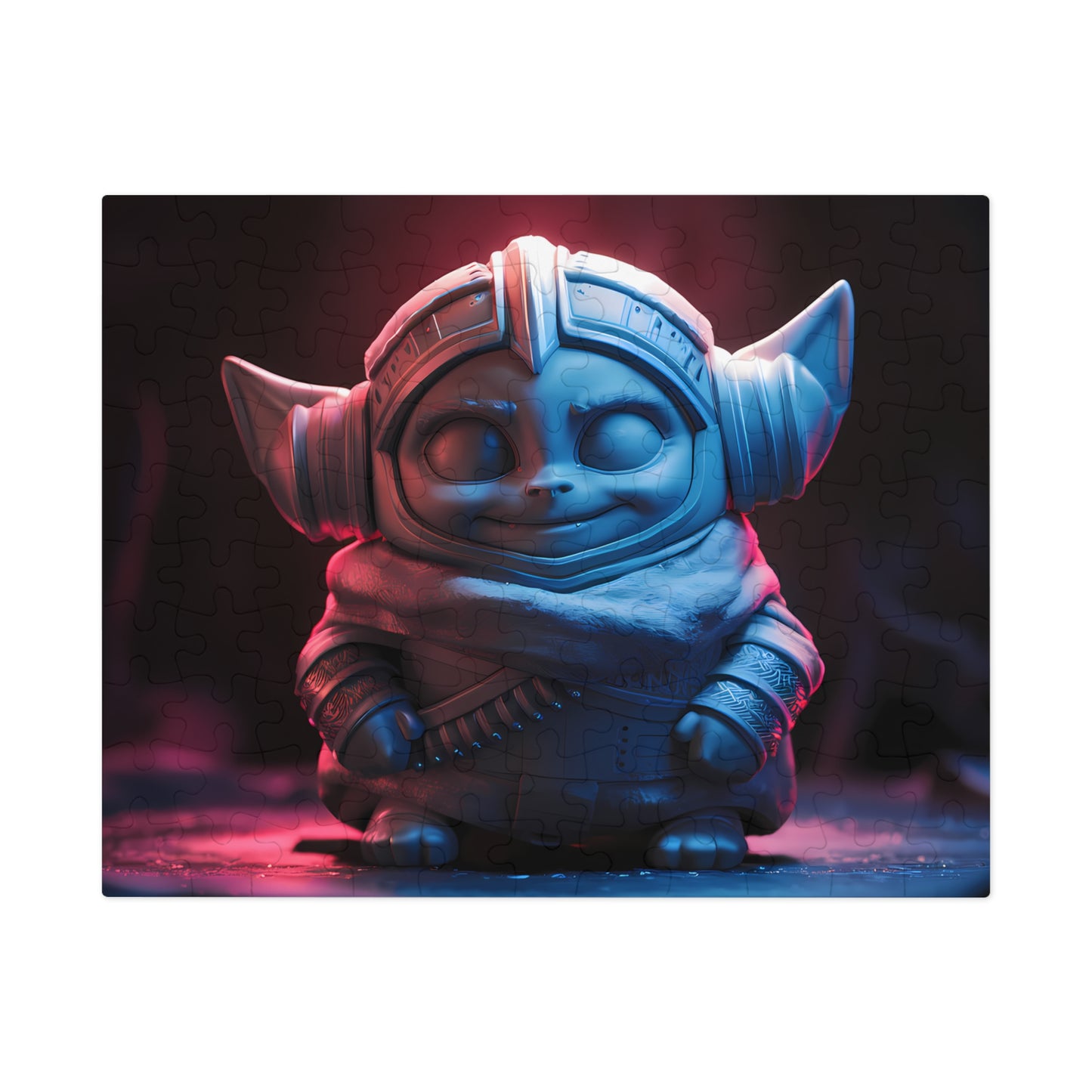 Alien Guardian in Neon Glow - Jigsaw Puzzle (30, 110, 252, 500,1000-Piece)