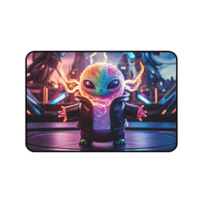 Cute glowing energy Alien - Desk Mat