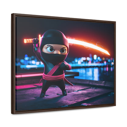 Neon Ninja Showdown - Gallery Canvas Wraps, Horizontal Frame