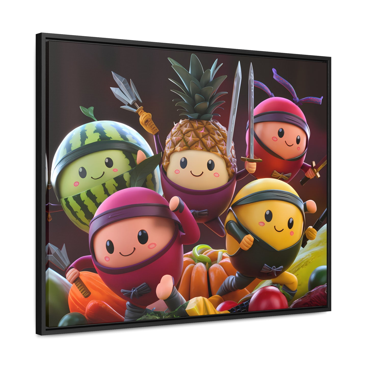Fruit Ninja Warriors - Gallery Canvas Wraps, Horizontal Frame