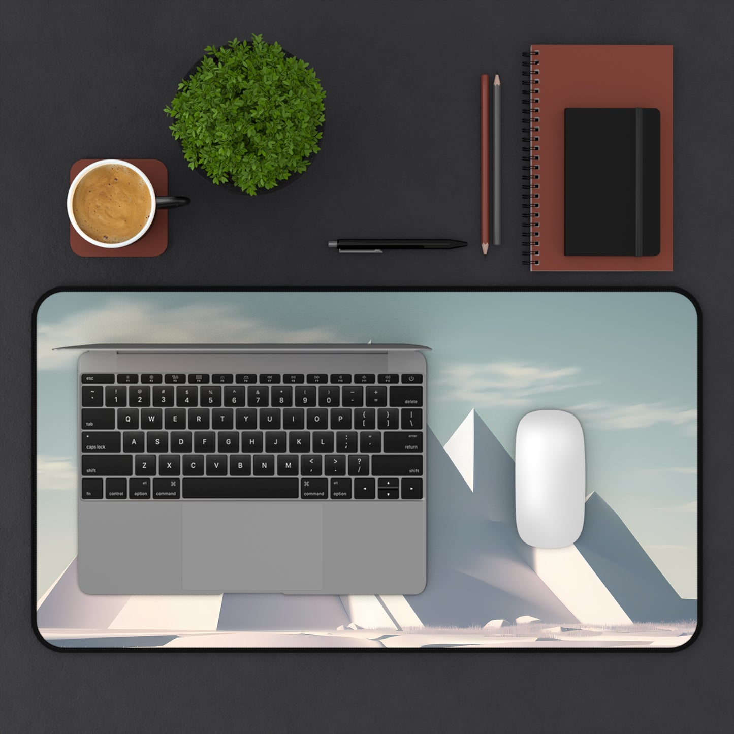 Pyramids of Snow - Desk Mat