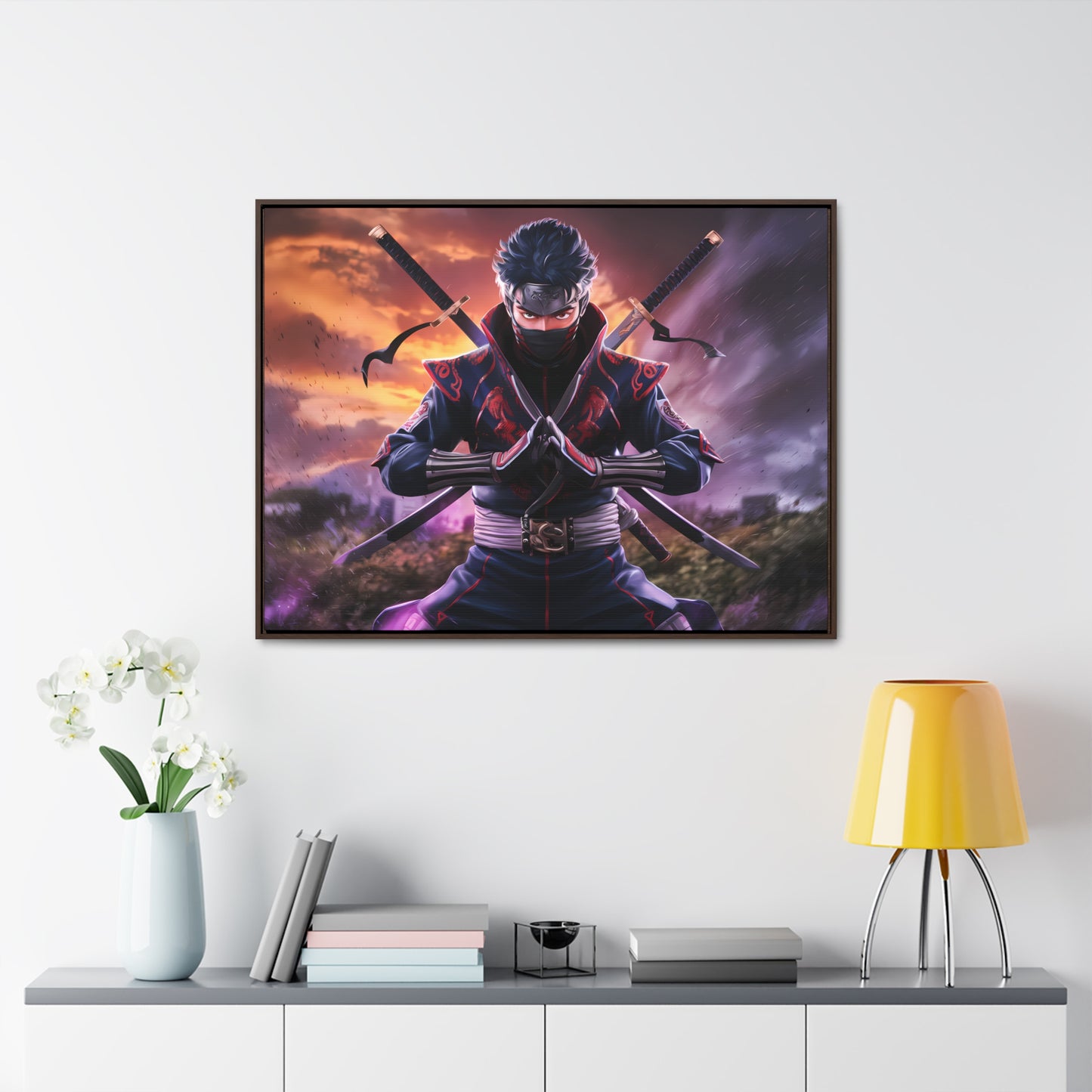 Shadow of the Crimson Ninja - Gallery Canvas Wraps, Horizontal Frame