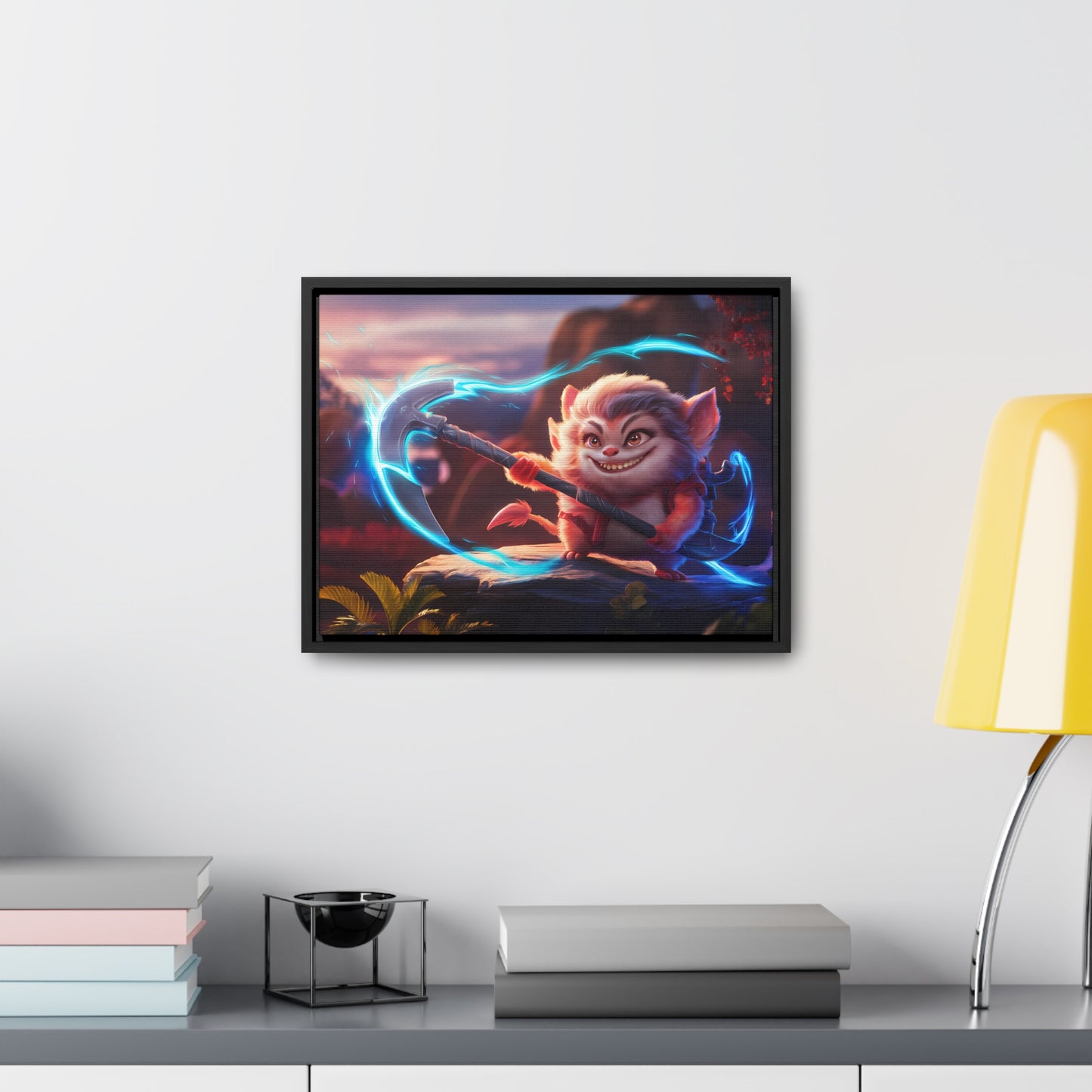 "Glowblade Guardian" - Gallery Canvas Wraps, Horizontal Frame