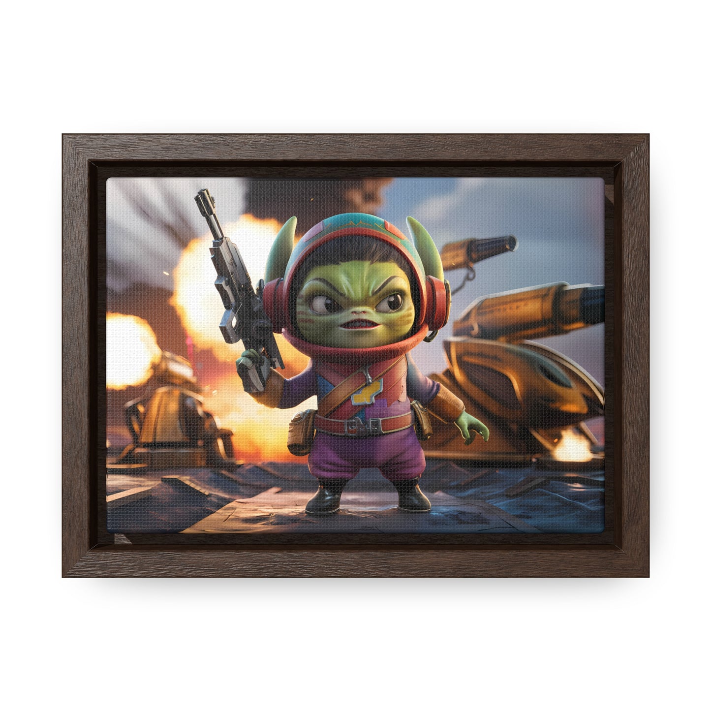 "Galactic Gremlin Commander" - Gallery Canvas Wraps, Horizontal Frame