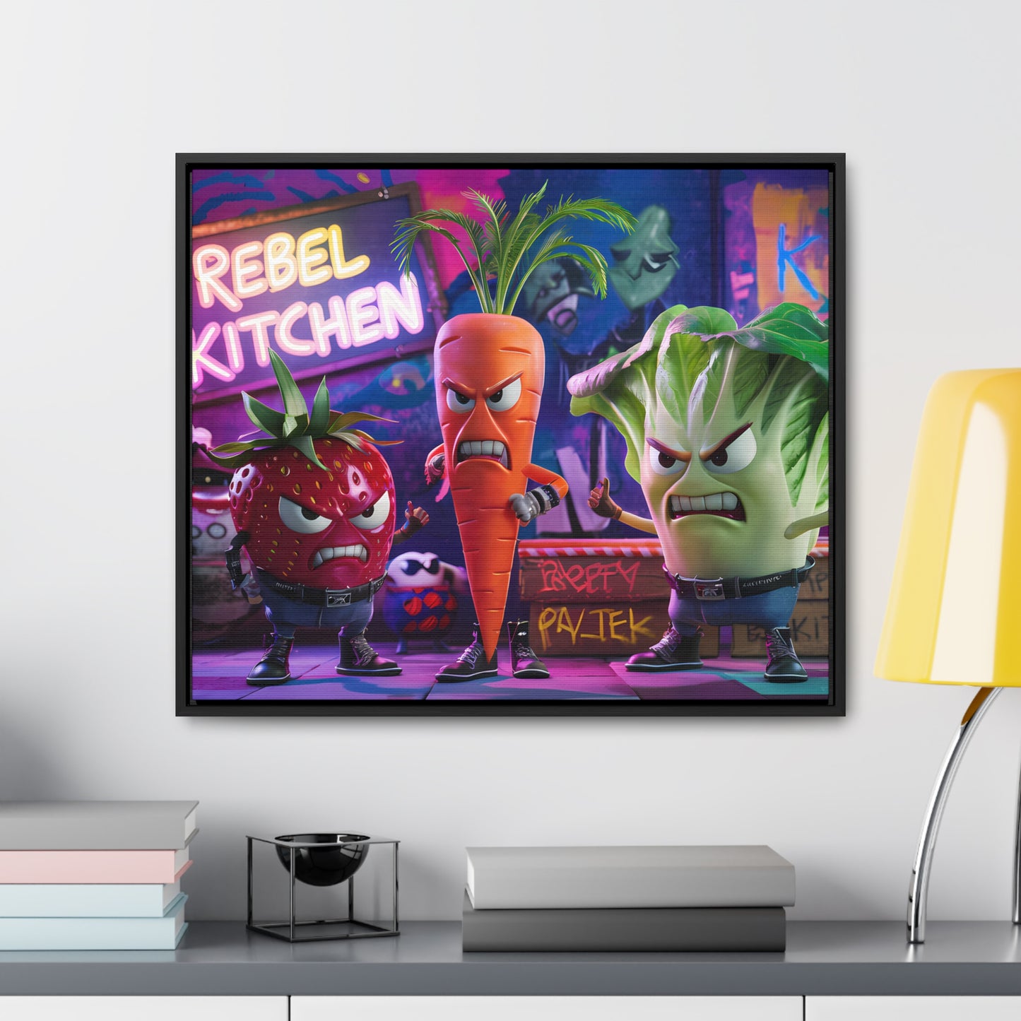 Rebel Veggie Squad - Gallery Canvas Wraps, Horizontal Frame