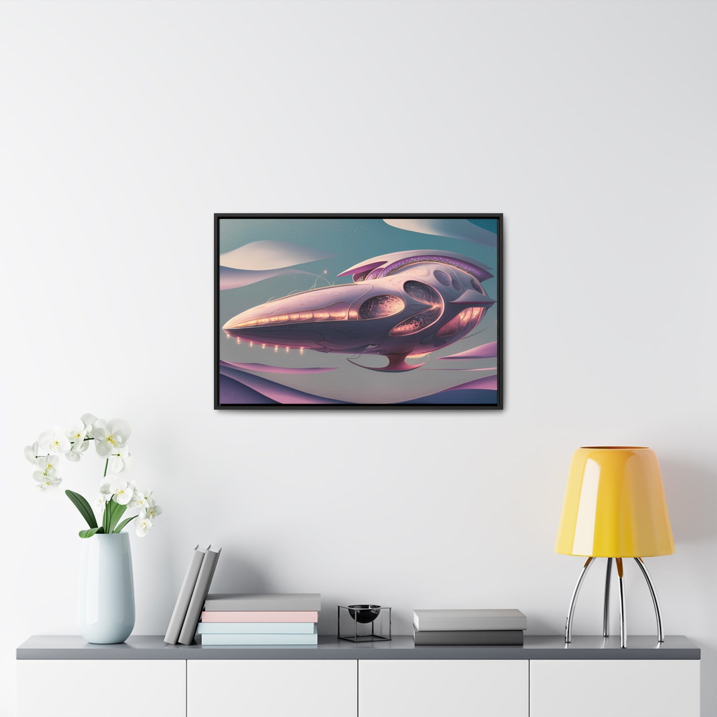 Voyage of the Celestial Whale - Gallery Canvas Wraps, Horizontal Frame