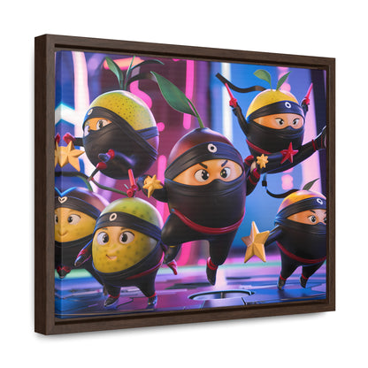 Ninja Citrus Squad: Star Power Unleashed - Gallery Canvas Wraps, Horizontal Frame