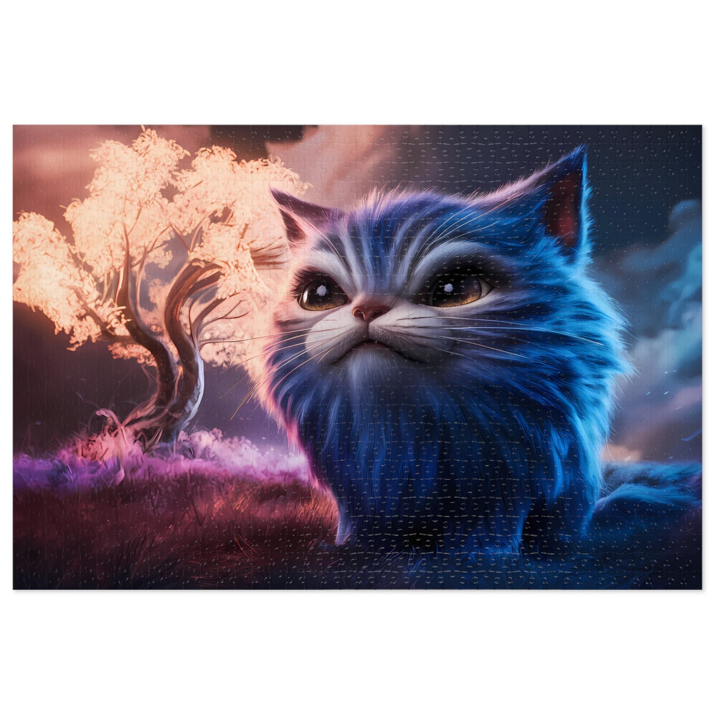 Ethereal Cat in a Mystical Landscape - Jigsaw Puzzle (30, 110, 252, 500,1000-Piece)